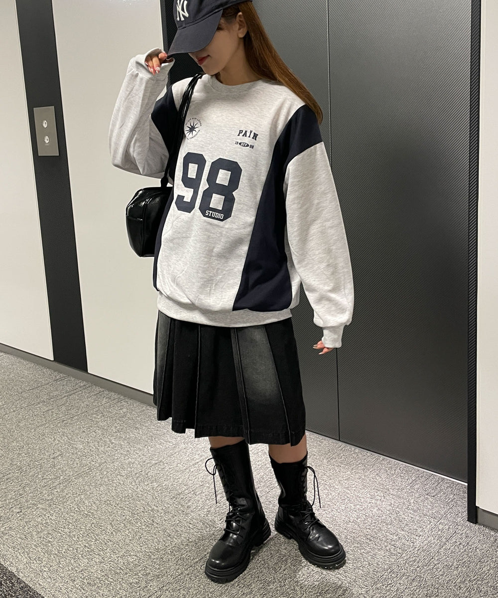 杢グレー　モデル:155cm F着用