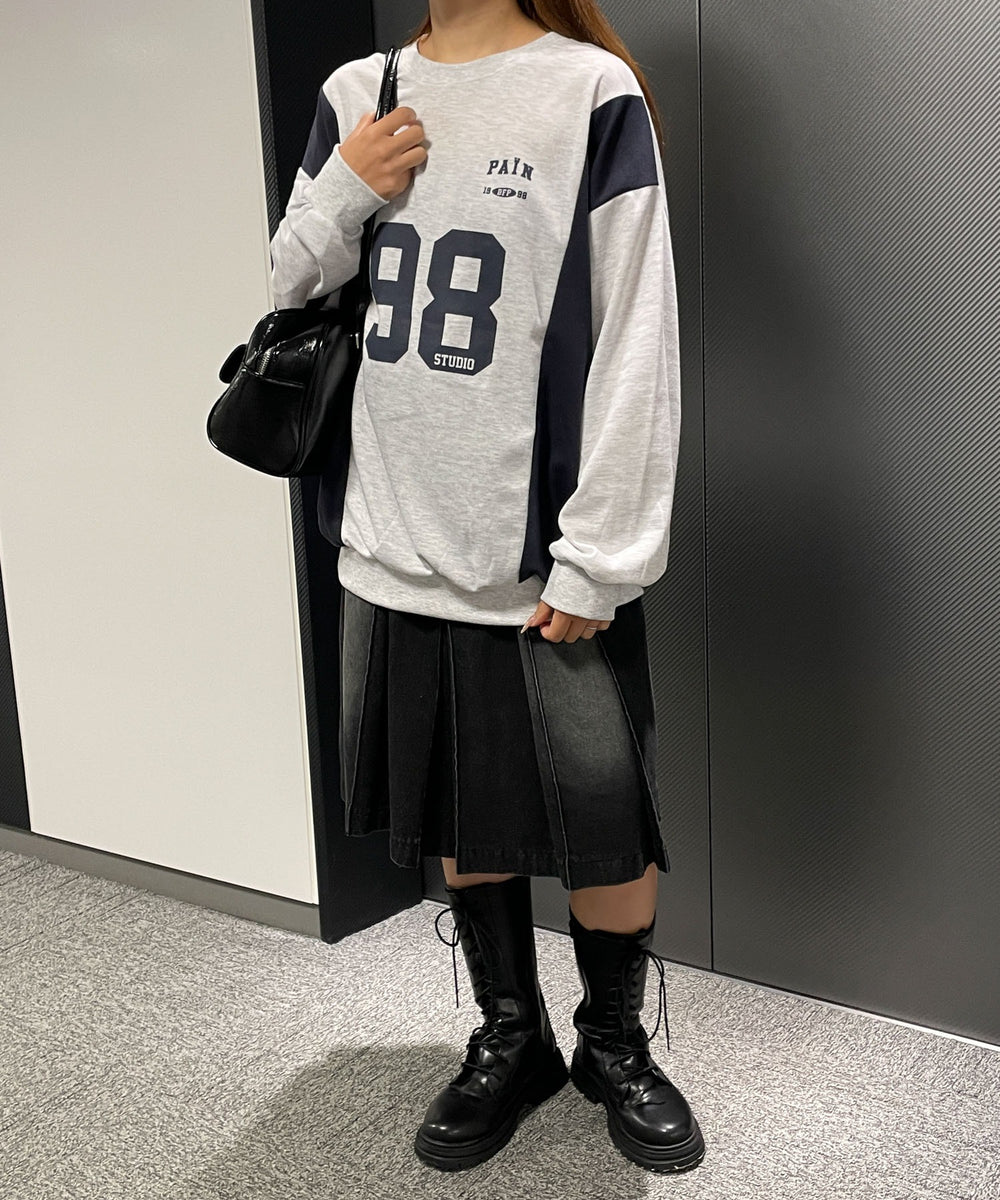 杢グレー　モデル:155cm F着用