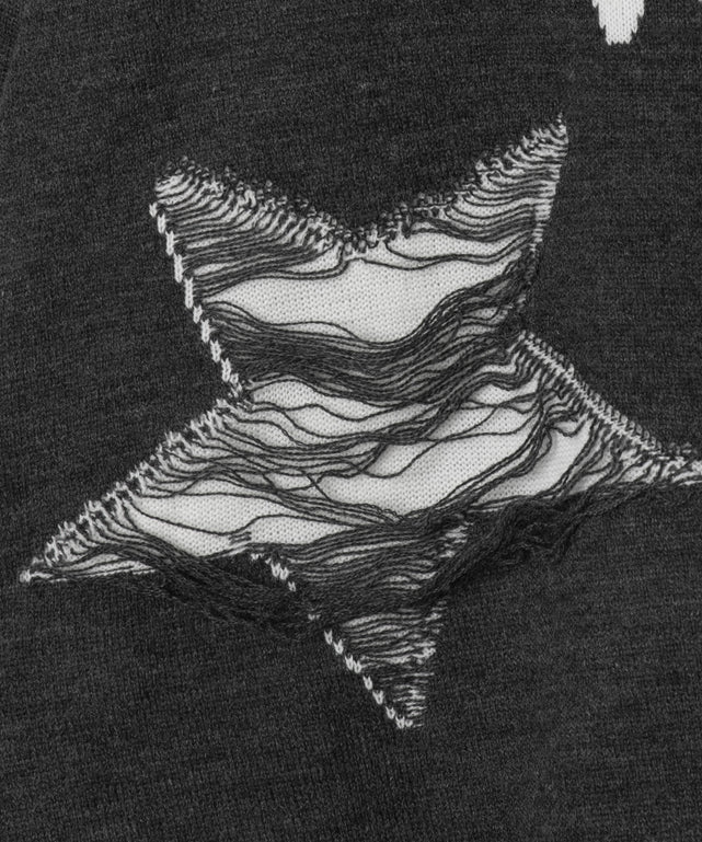 ダメージジャガードニットプルオーバー