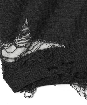 ダメージジャガードニットプルオーバー