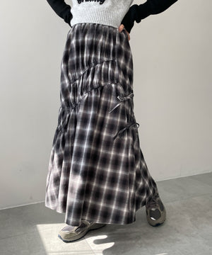 ブラックチェック1 モデル:155cm F着用