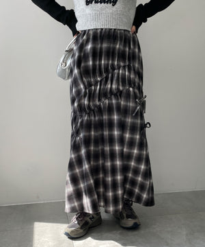 ブラックチェック1 モデル:155cm F着用