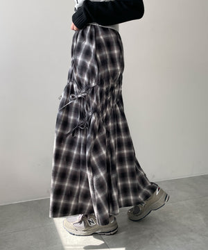 ブラックチェック1 モデル:155cm F着用