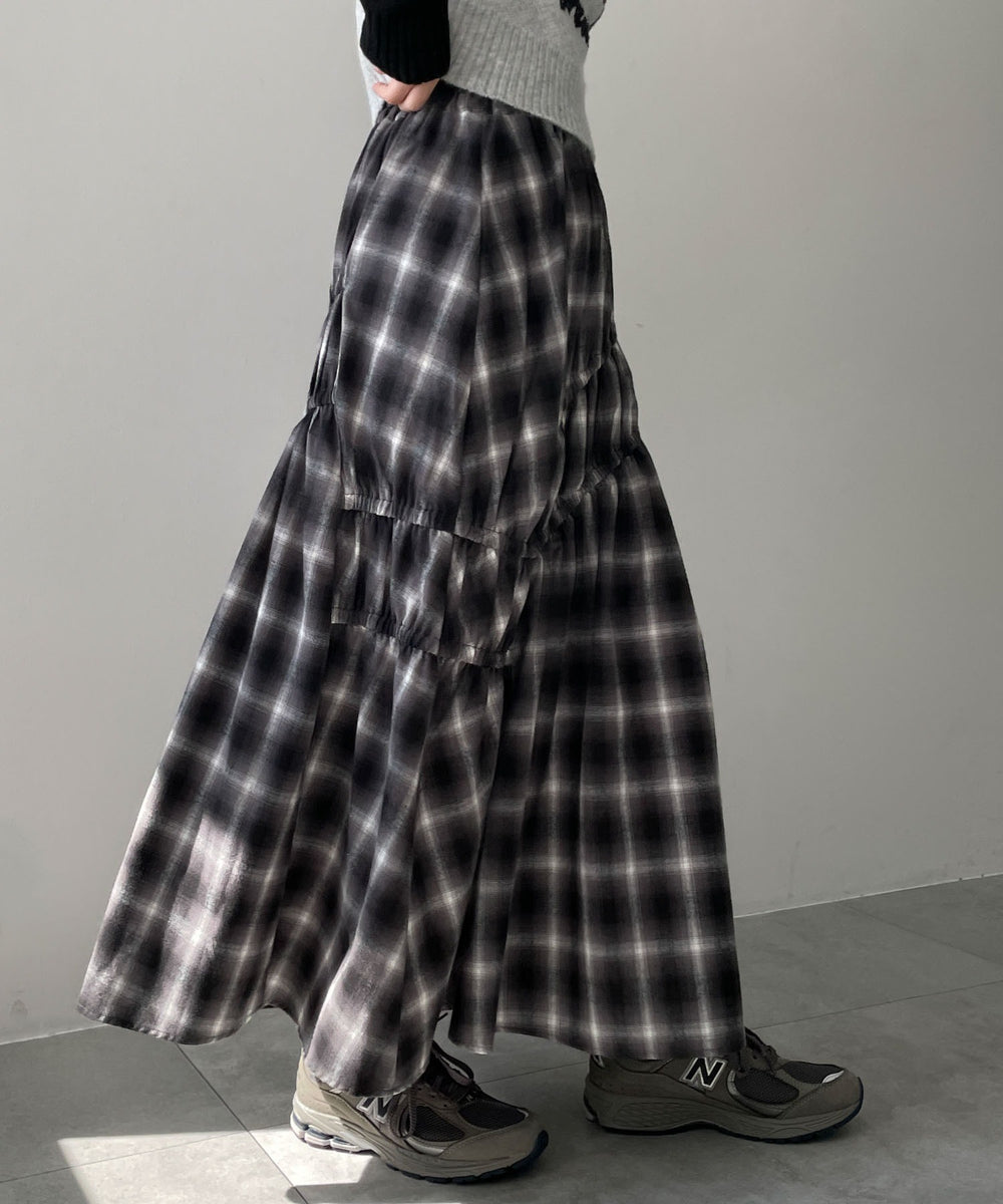 ブラックチェック1 モデル:155cm F着用
