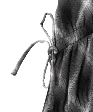 ギャザーデザインチェックスカート