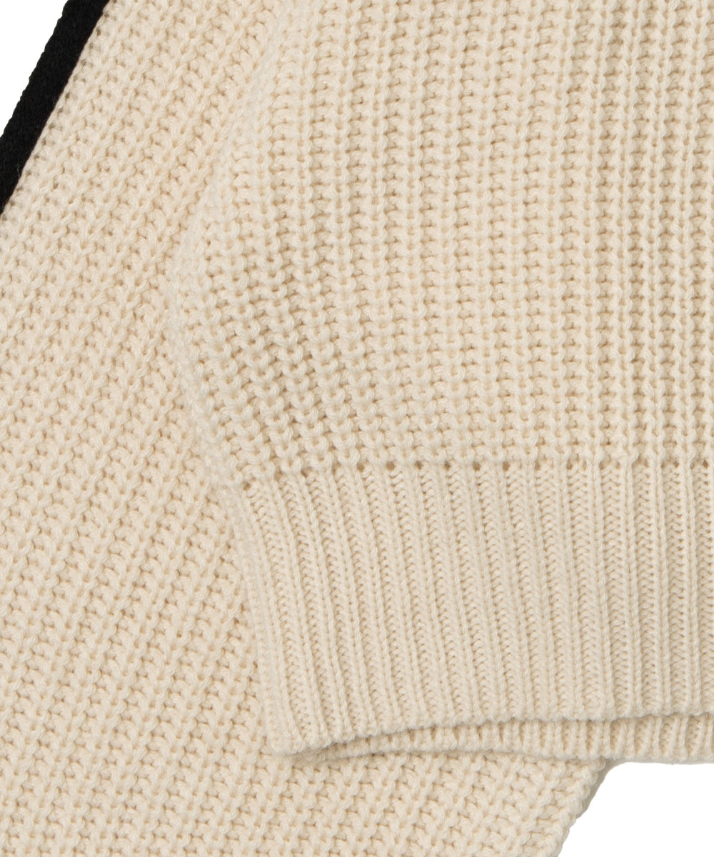 ハーフジップニットプルオーバー