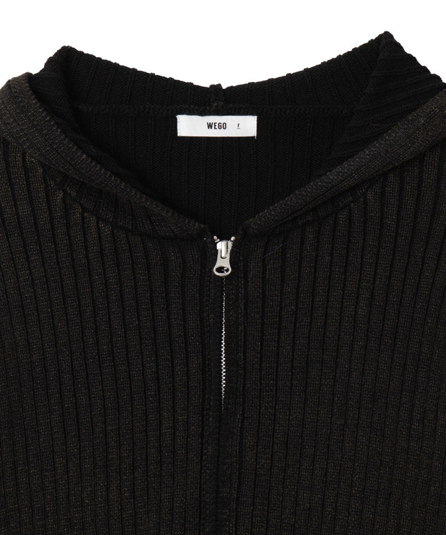 ストーンウォッシュニットパーカー