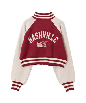 ショートニットラグランブルゾン