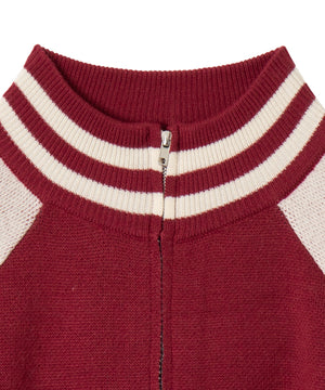 ショートニットラグランブルゾン