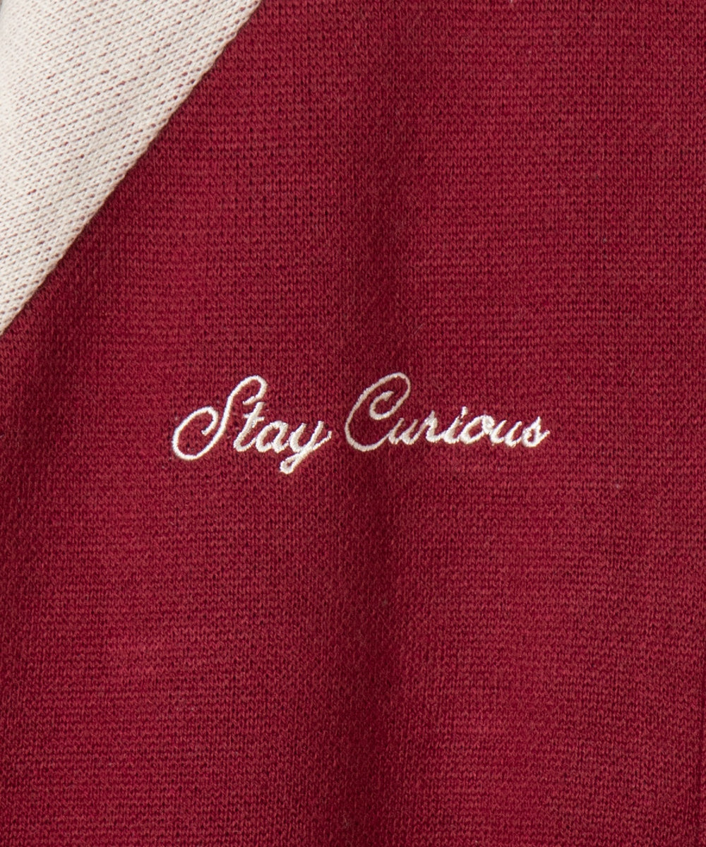 ショートニットラグランブルゾン