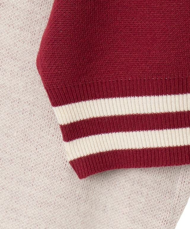 ショートニットラグランブルゾン