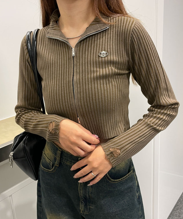 ブラウン　モデル:155cm F着用