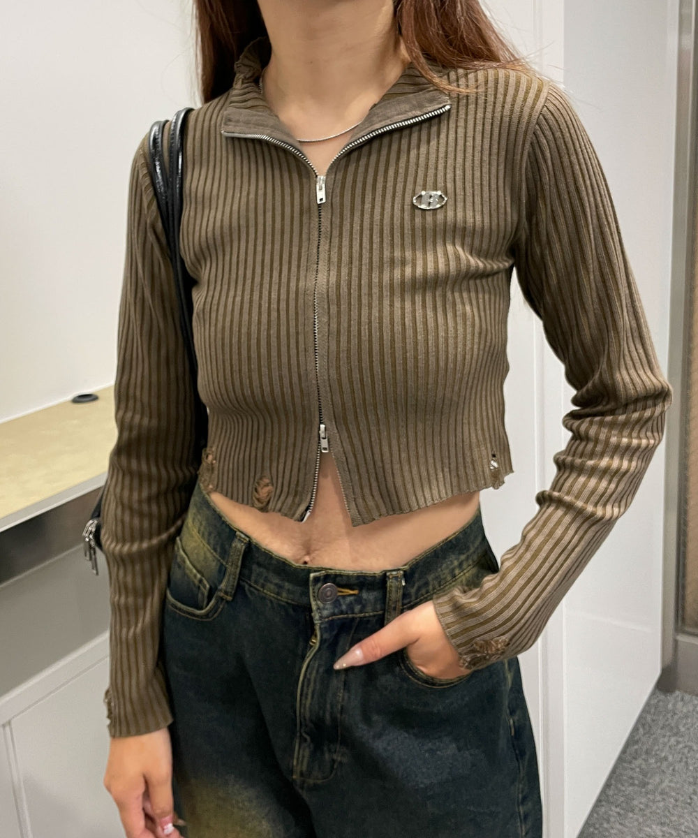 ブラウン　モデル:155cm F着用