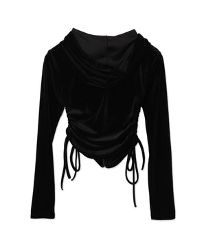 サイドドロストベロアパーカー