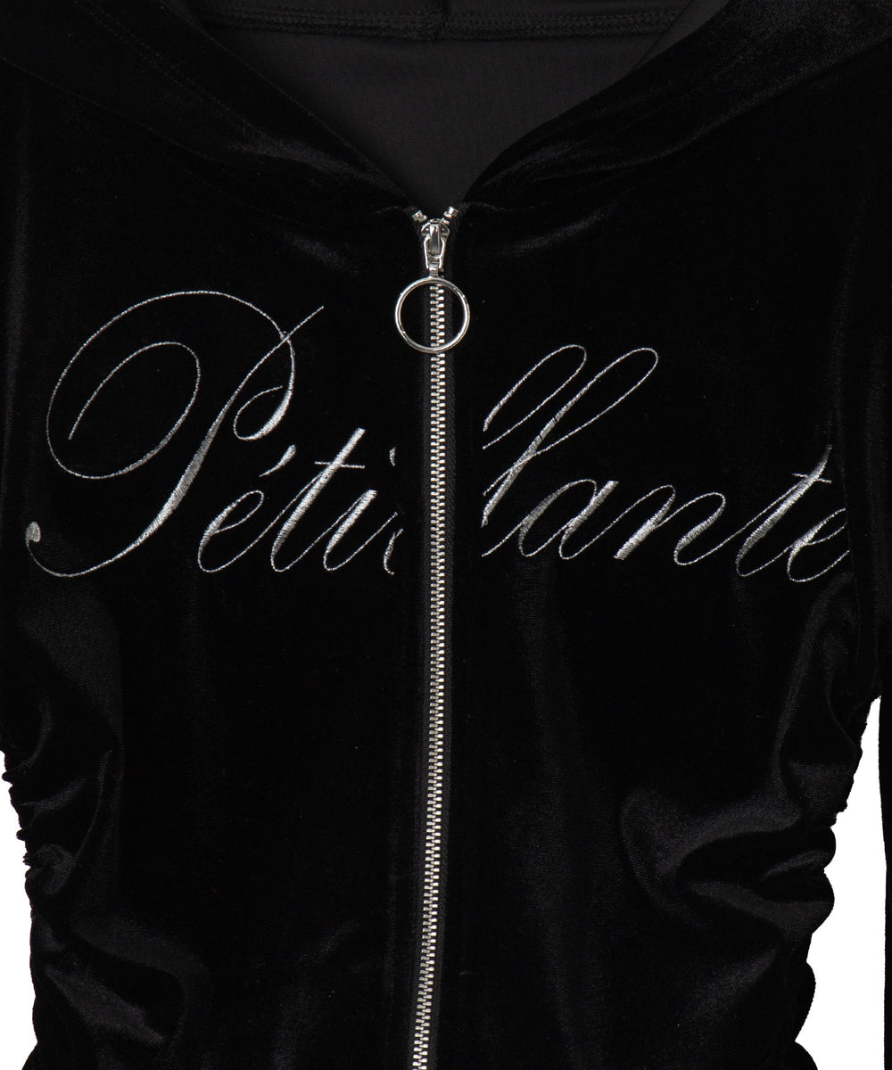 サイドドロストベロアパーカー