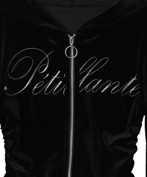 サイドドロストベロアパーカー