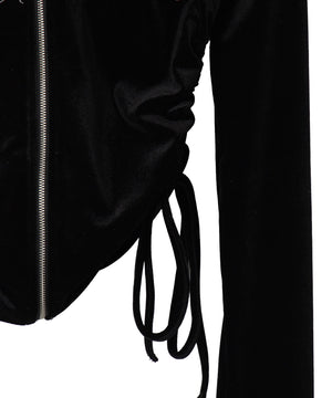 サイドドロストベロアパーカー