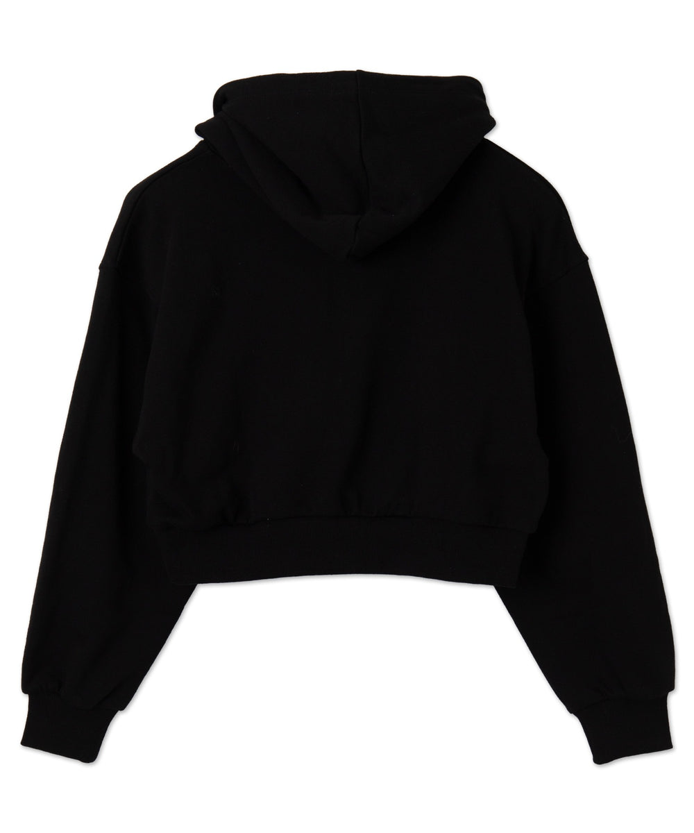 ラインストーンショートプルパーカー