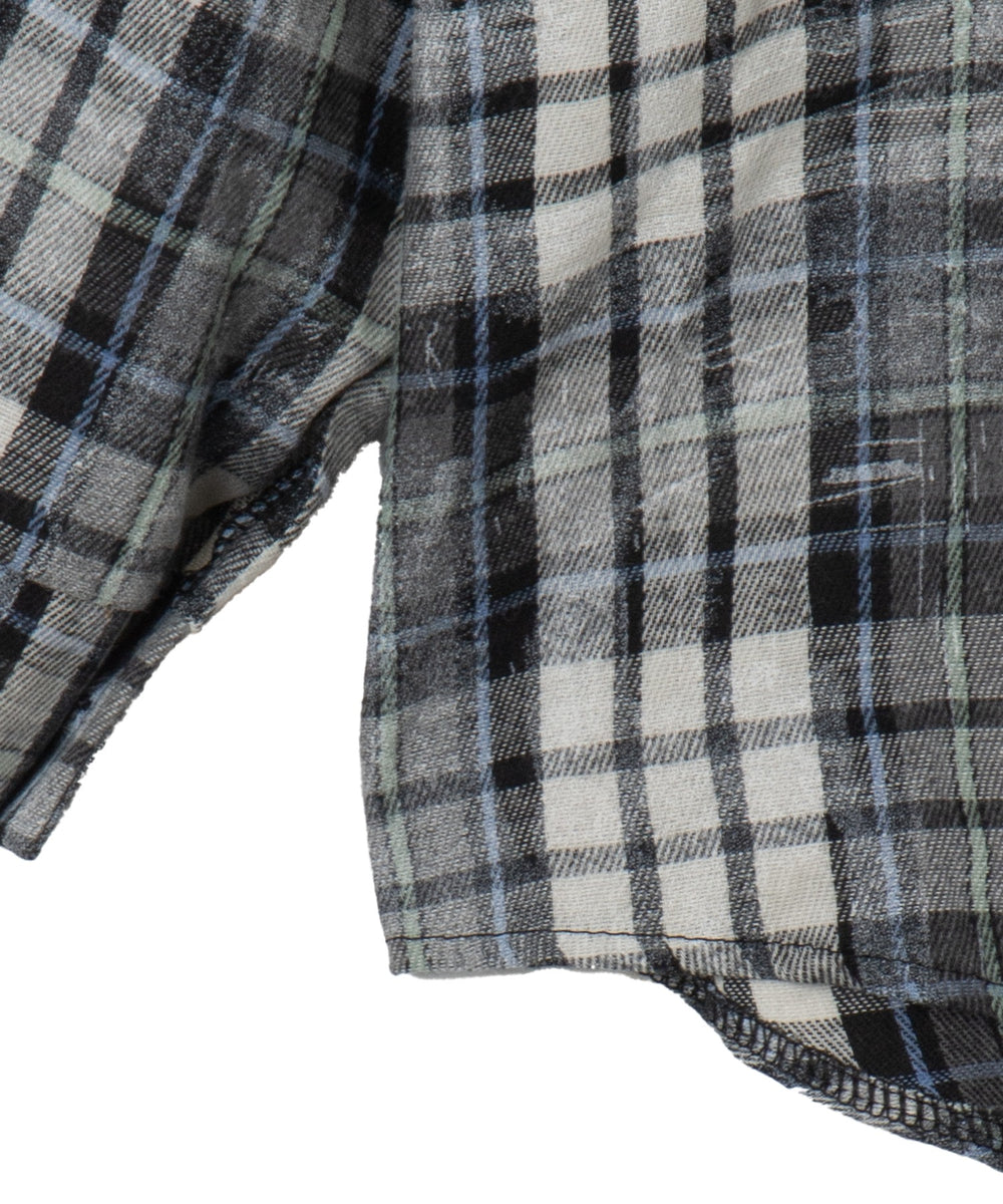 オーバーサイズチェックネルシャツ