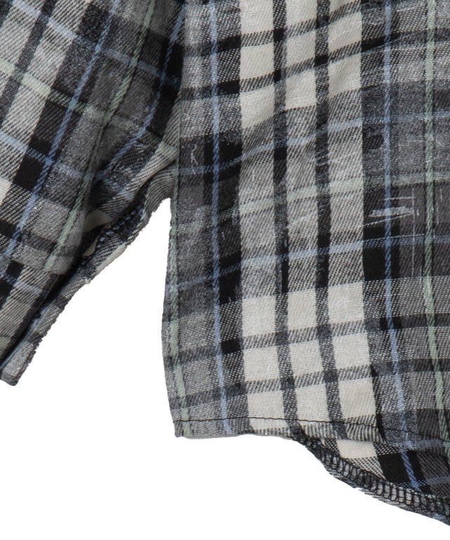オーバーサイズチェックネルシャツ