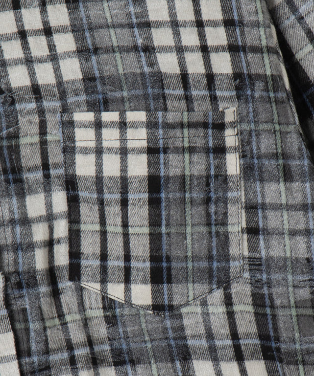 オーバーサイズチェックネルシャツ