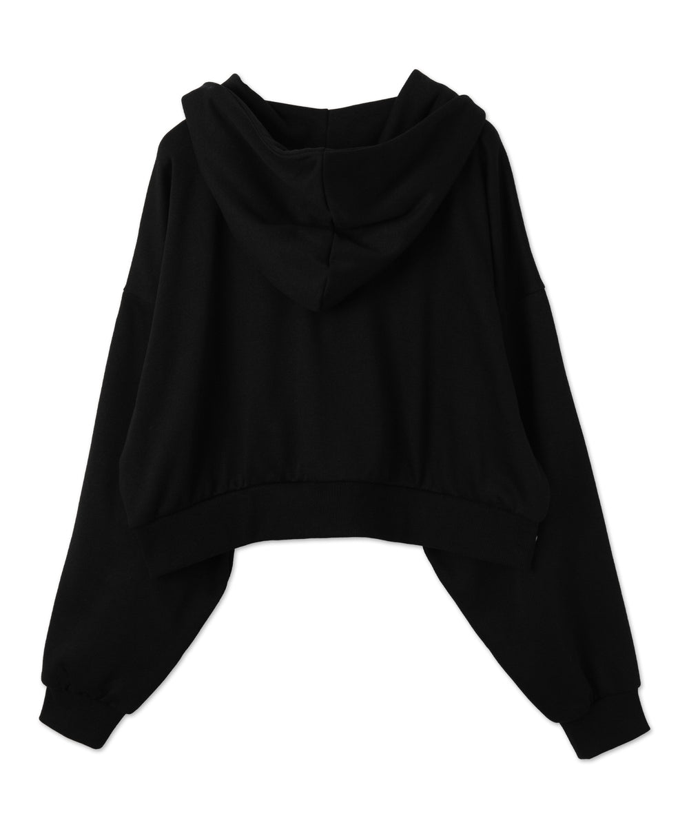 パイピングハーフジッププルパーカー