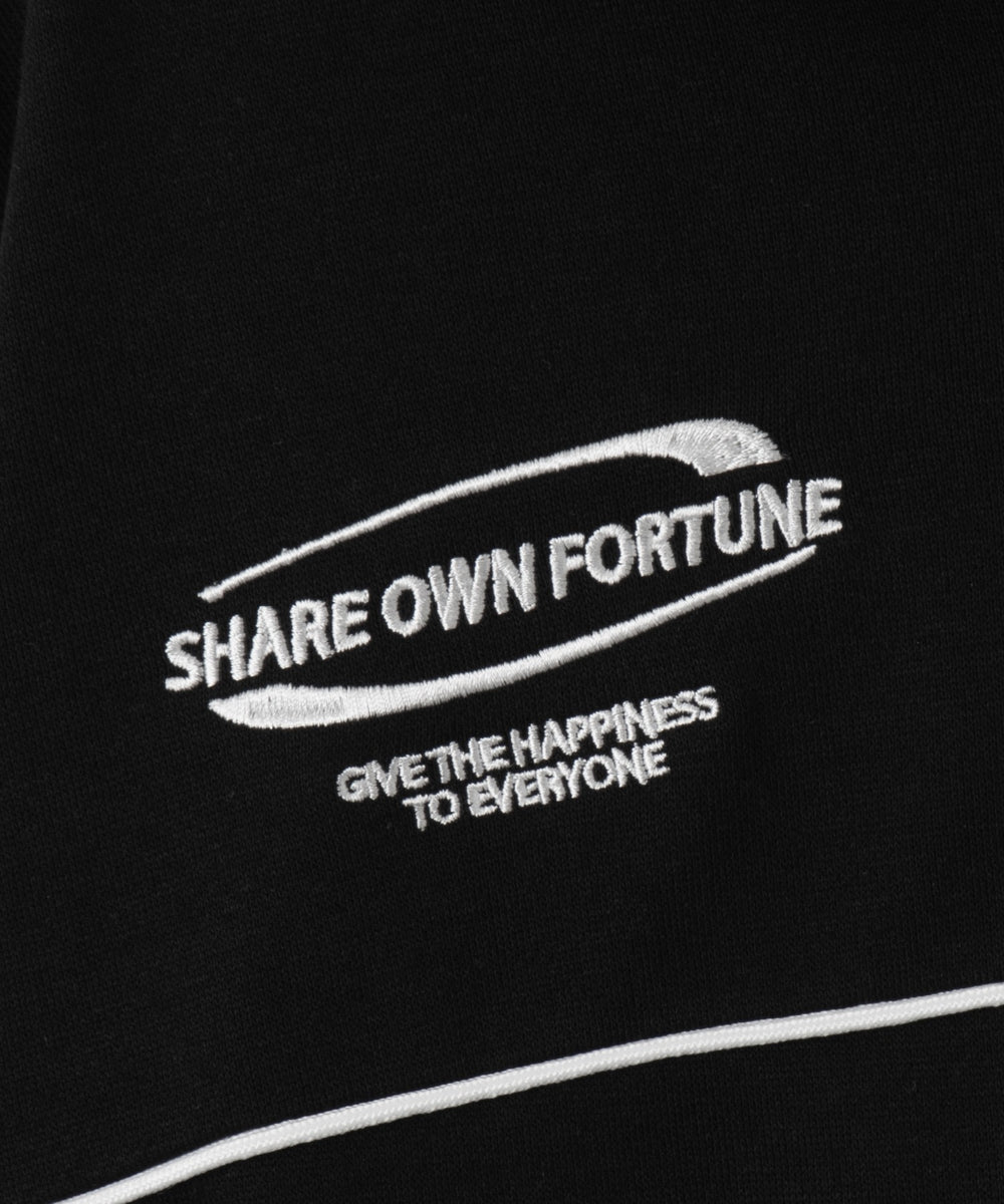 パイピングハーフジッププルパーカー