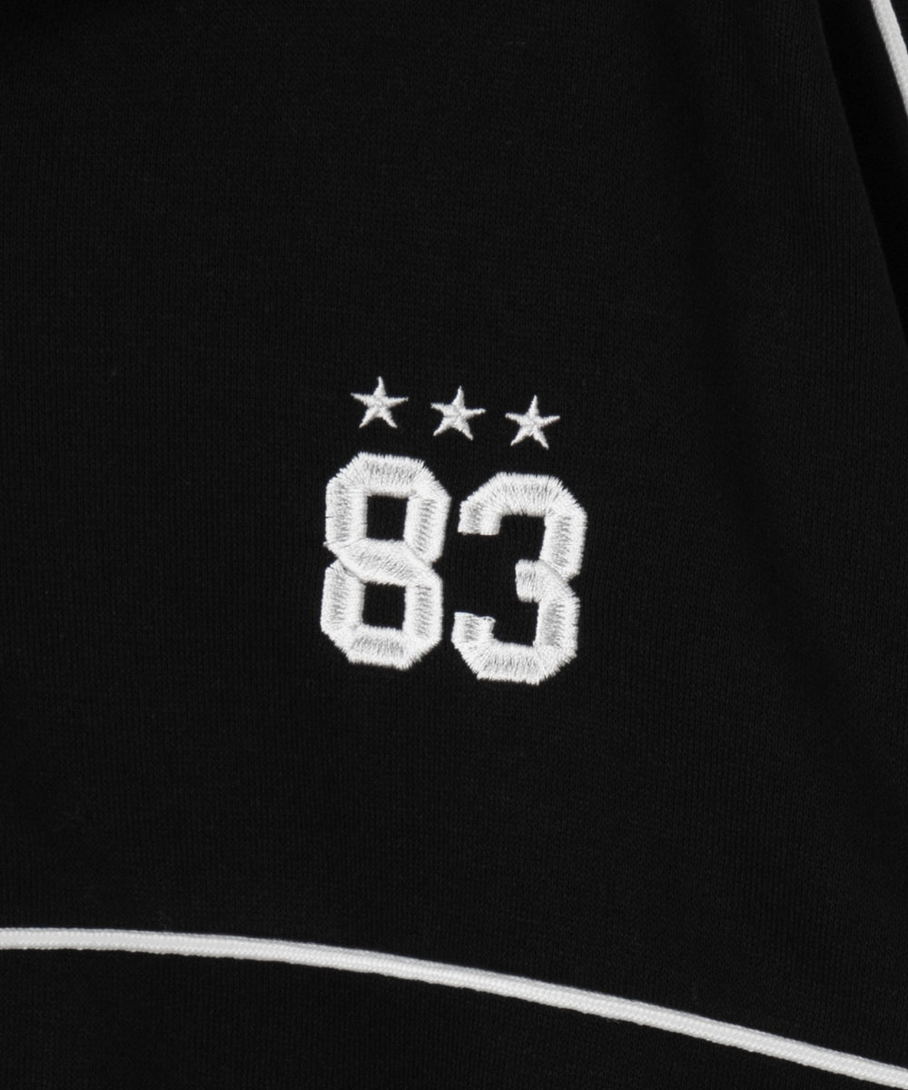 パイピングハーフジッププルパーカー