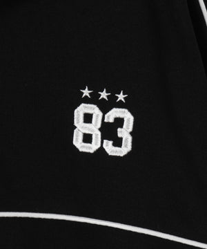 パイピングハーフジッププルパーカー