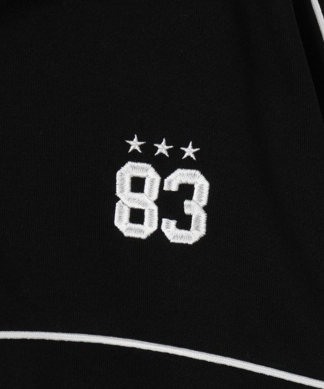 パイピングハーフジッププルパーカー