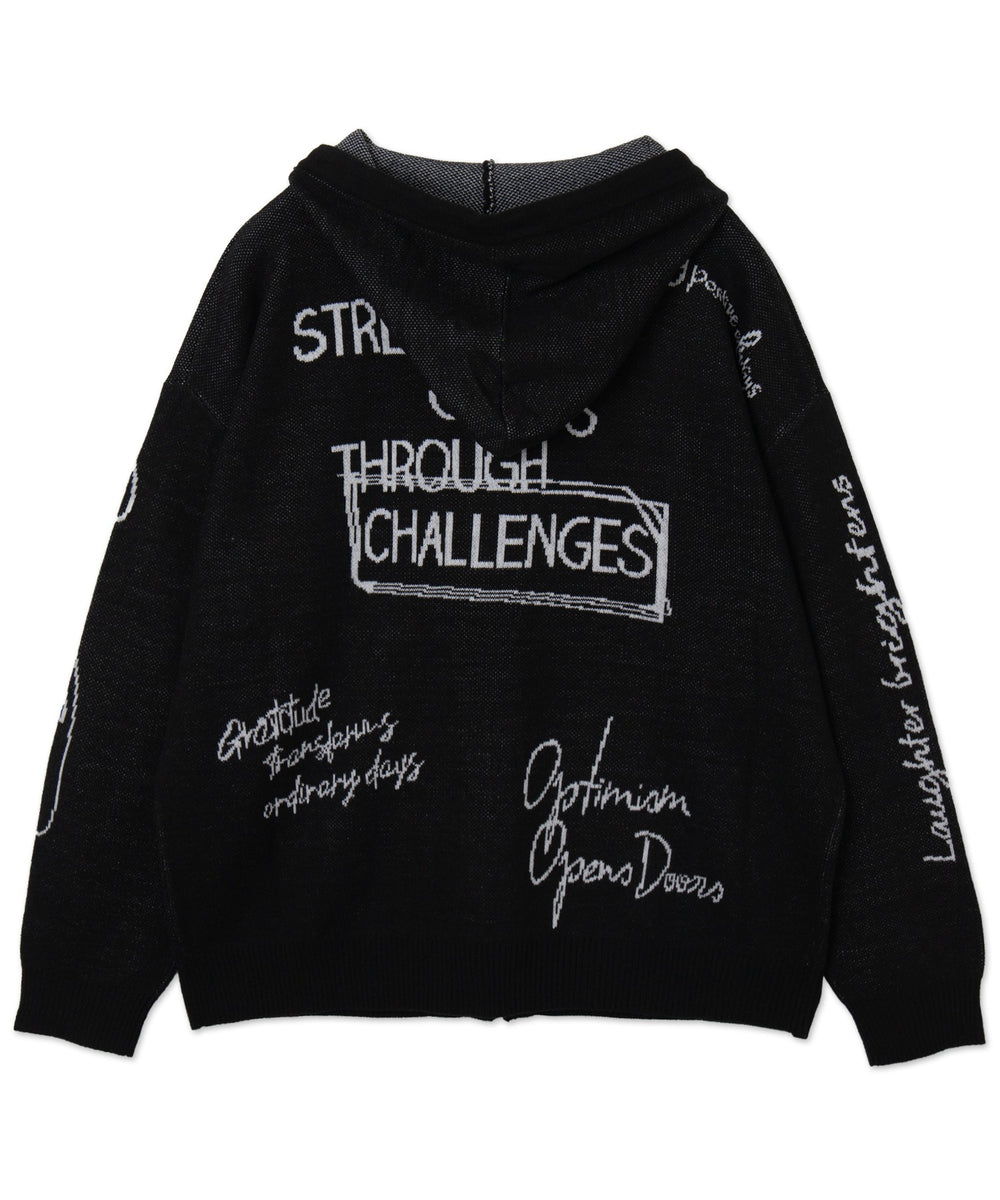 ジャガードロゴジップパーカー