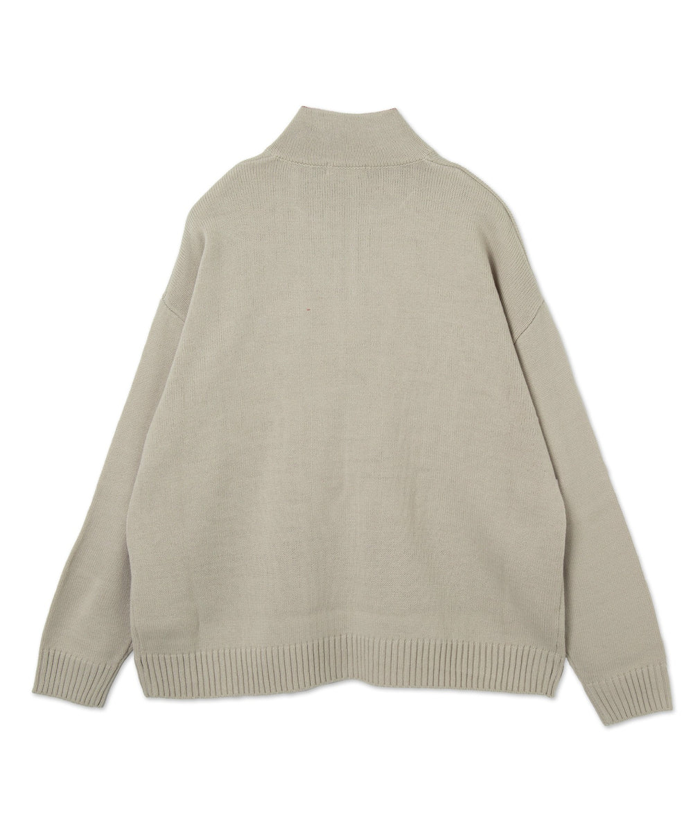 ワンポイントハーフジッププルオーバー