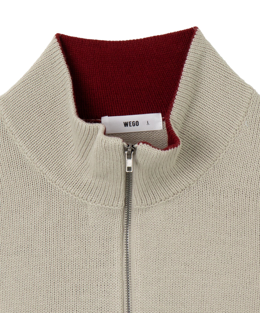 ワンポイントハーフジッププルオーバー