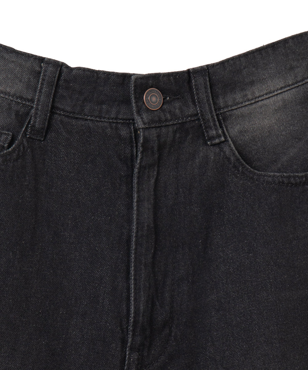 ヴィンテージウォッシュデニムハーフパンツ