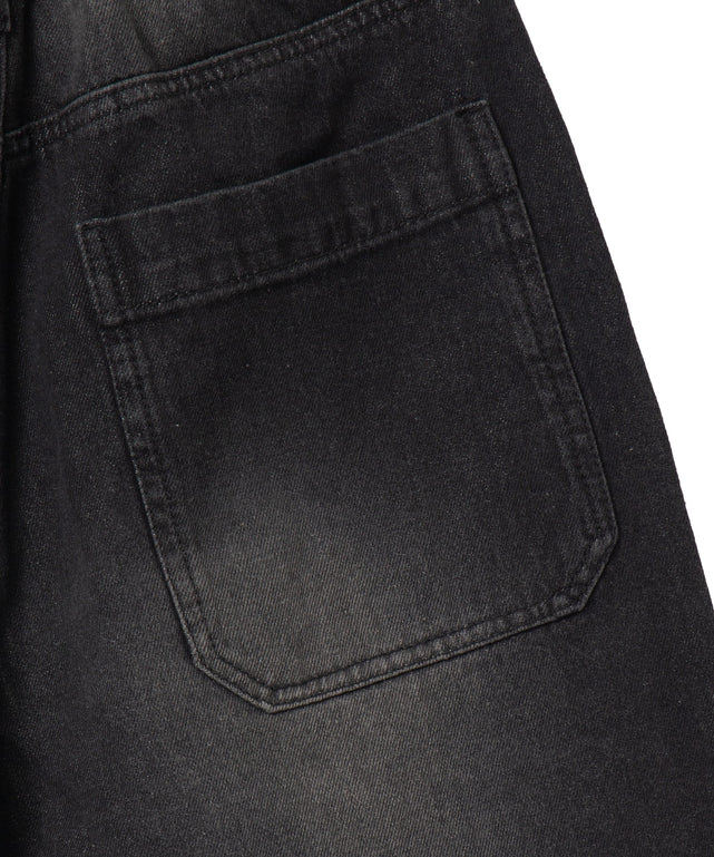 ヴィンテージウォッシュデニムハーフパンツ