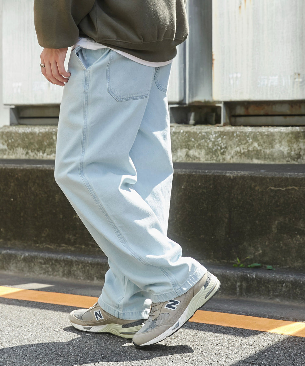 デニム淡色 モデル：180cm L着用