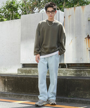 デニム淡色 モデル：180cm L着用