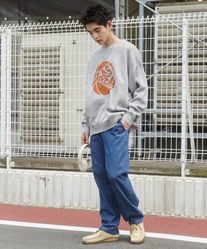 デニム中濃加工 モデル：180cm L着用