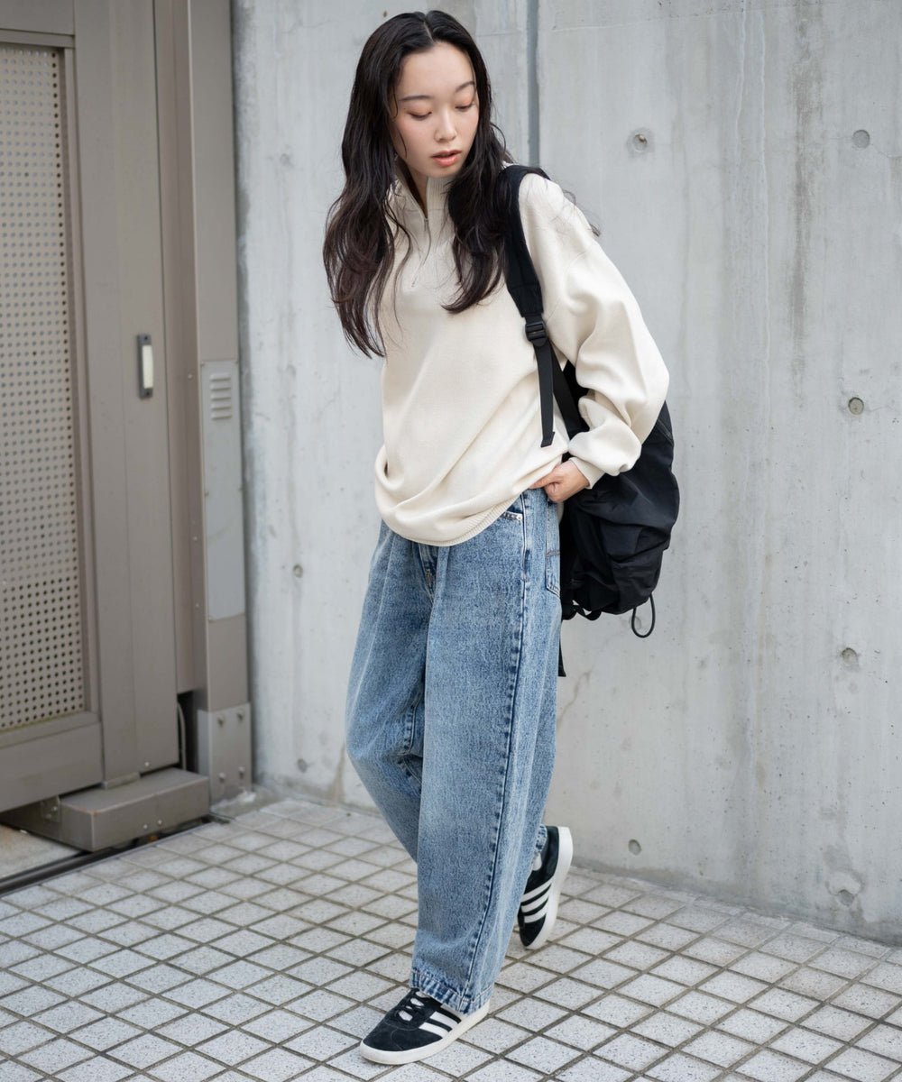 デニム中濃加工色 モデル：161cm S着用