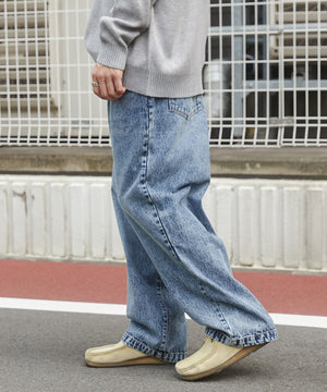 デニム中濃加工 モデル：180cm L着用