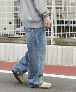 デニム中濃加工 モデル：180cm L着用