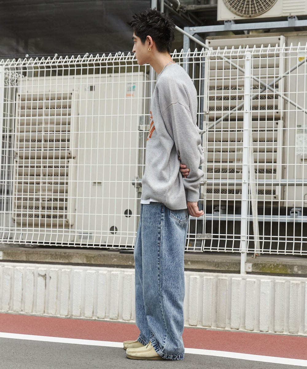 デニム中濃加工 モデル：180cm L着用