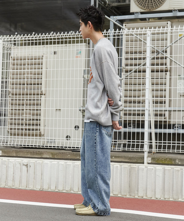 デニム中濃加工 モデル：180cm L着用