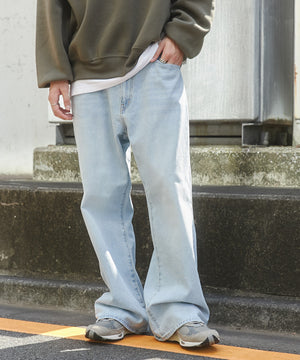 デニム淡色 モデル：180cm L着用