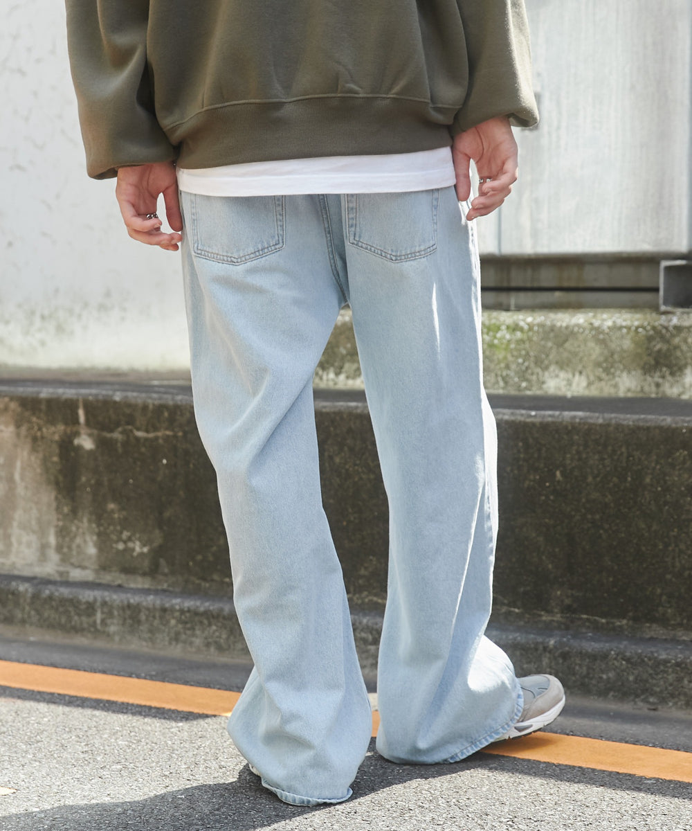 デニム淡色 モデル：180cm L着用