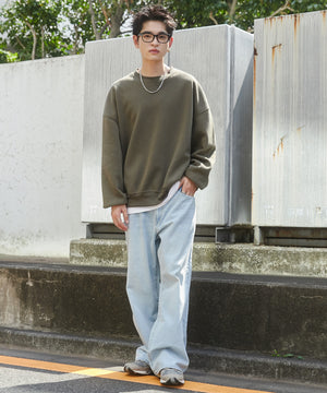 デニム淡色 モデル：180cm L着用