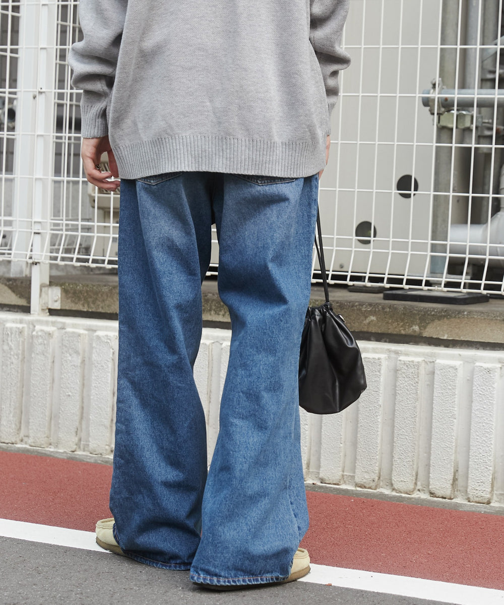 デニム中濃 モデル：180cm L着用