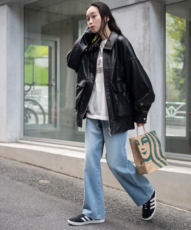 デニム淡色 モデル：161cm S着用