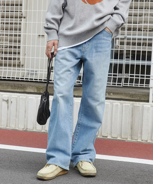 デニム淡色 モデル：180cm L着用