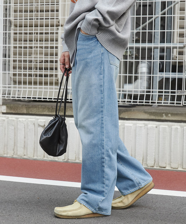 デニム淡色 モデル：180cm L着用